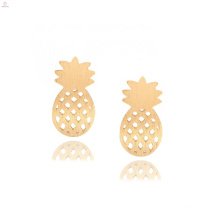 Delicate Gold Plated Polish Fruit Stud Pineapple Earrings